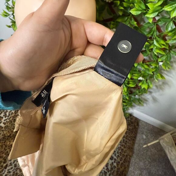 ✨ CHIC TWEED MINI SKIRT ✨ H&M | Cream & Tan | Size 12 - Picture 4 of 4